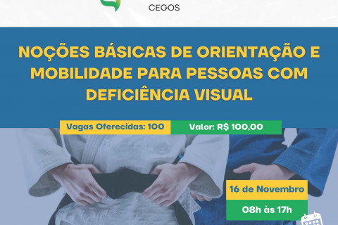 Curso “Noções básicas de orientação e mobilidade para pessoas com deficiência visual